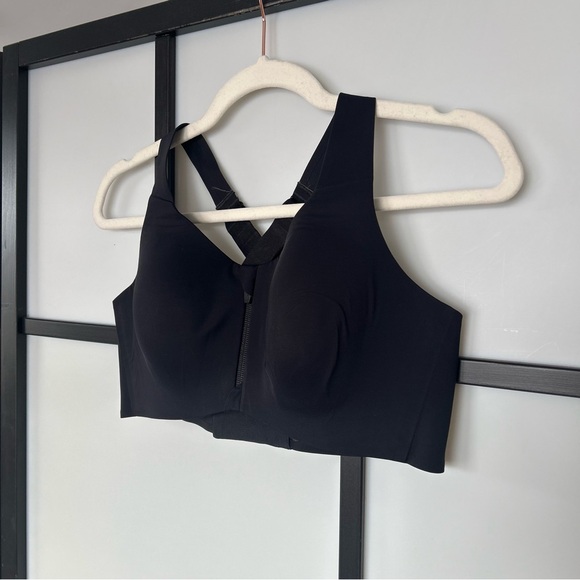 [4] Knix Catalyst High Impact Sports Bra In Black Adjustable Straps Front Zip - Picture 3 of 11